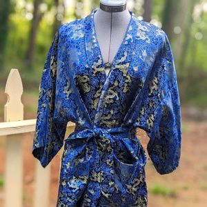 Silk Blue Dragon Robe